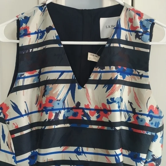 L.K. Bennett London Poppy Classic V Neck Dress 8 - Picture 4 of 12
